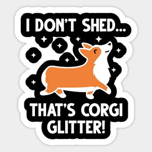 Corgi Glitter Sticker